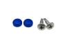 License plate mounting set blue thumb extra