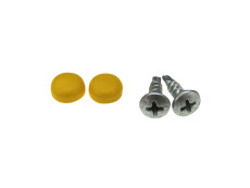 License plate mounting set yellow