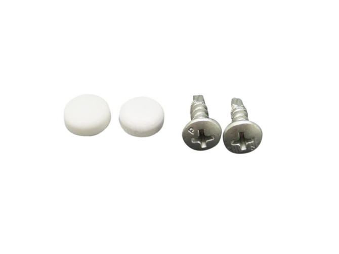 License plate mounting set white main