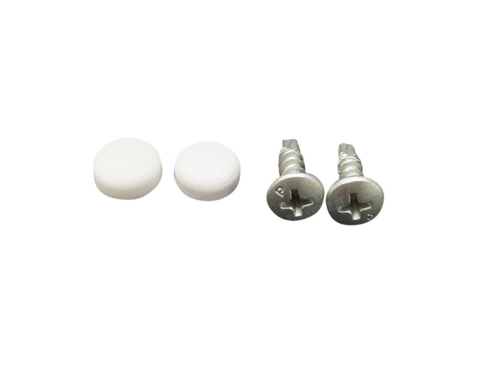License plate mounting set white