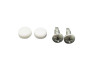 License plate mounting set white thumb extra