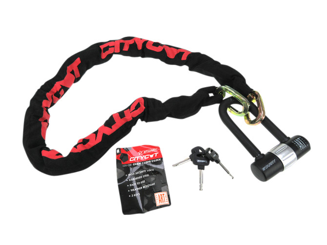 Chain lock 120cm Starry Citycat ART *** red / black product