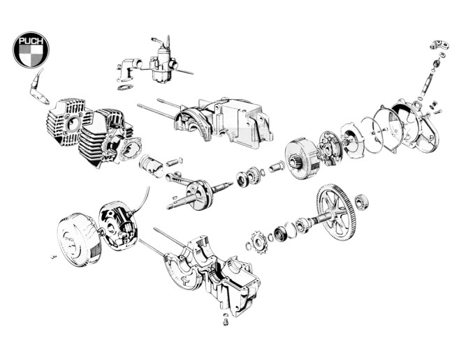 Clutch-axle Puch Maxi / E50 circlip upper side product