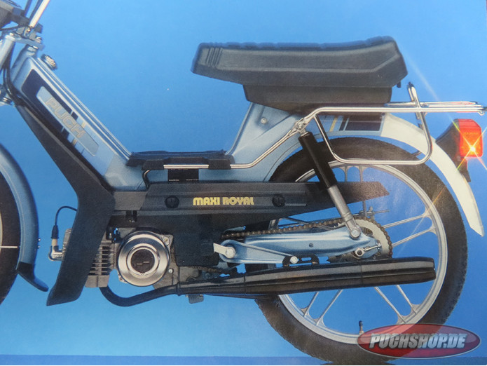 Luggage carrier Puch Maxi S rear chrome Sport-MKII etc.