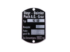 Typetag for Puch VZ50