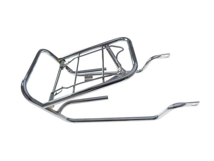 Luggage carrier rear Puch Monza chrome with lock holder