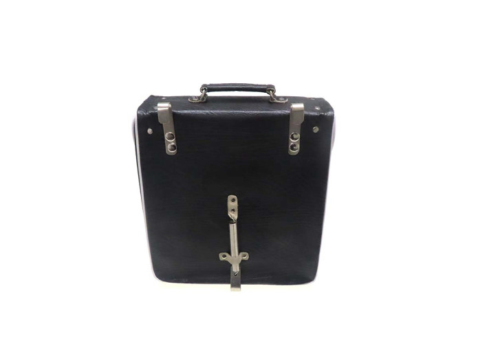 Gepäckträgertasche universal Retro Schwarz Weiss 30x30x10cm