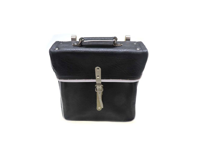 Gepäckträgertasche universal Retro Schwarz Weiss 30x30x10cm