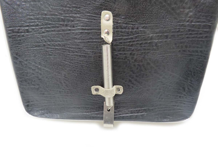 Luggage carrier rear bag Retro black / white