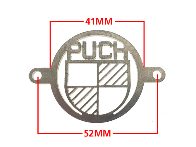 Frameafdekplaatje met Puch logo RVS  product