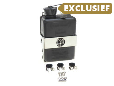 Bagagedrager houder met FuelFriend jerrycan Puch Maxi N / K links zwart (1 liter)