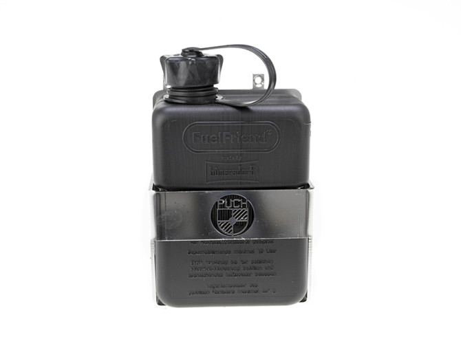 Bagagedrager houder met FuelFriend jerrycan Puch Maxi N / K links zwart (1 liter) product