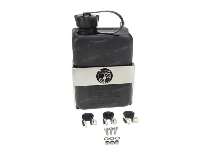 Bagagedrager houder met FuelFriend jerrycan Puch Maxi N / K rechts zwart (1 liter) main