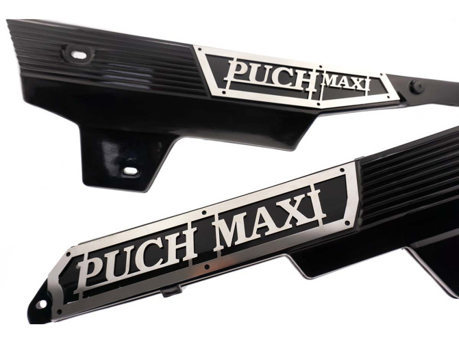 Side cover set Puch Maxi N trim plate with text stainless steel  product