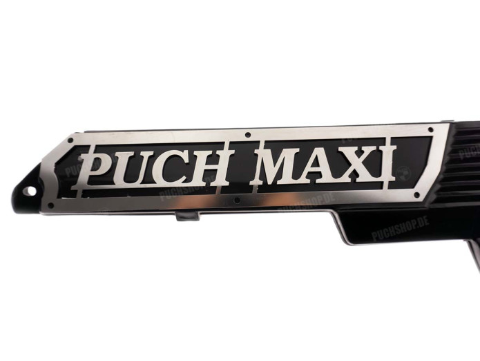 Side cover set Puch Maxi N trim plate with text stainless steel 