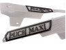 Side cover Puch Maxi N trim plate with text stainless steel black thumb extra