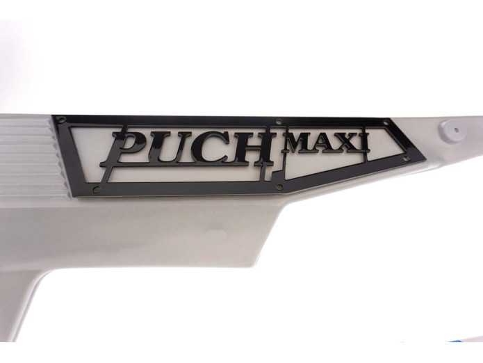 Seitenverkleidung Puch Maxi N Zierplatte Edelstahl Schwarz