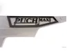 Side cover Puch Maxi N trim plate with text stainless steel black thumb extra