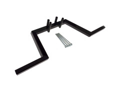 Fussrast Puch Maxi / E50 Highway step Chopper Glanz Schwarz