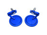 Mirror set bar-end version round blue anodised thumb extra
