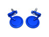 Mirror set bar-end version round blue anodised thumb extra