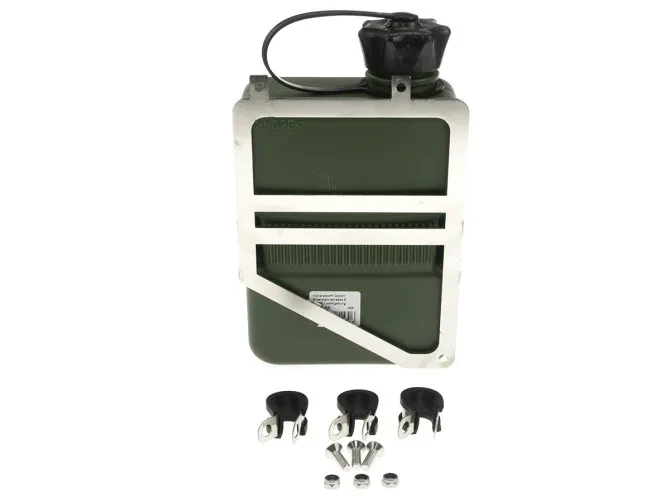 Bagagedrager houder met FuelFriend jerrycan Puch Maxi N / K links groen (1 liter) product