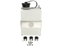 Bagagedrager achterdrager Puch Maxi N / K houder met FuelFriend jerrycan wit links