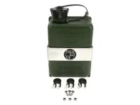 Gepäckträger Halter mit FuelFriend benzinkanister Puch Maxi N / K Rechts grün (1 Liter)