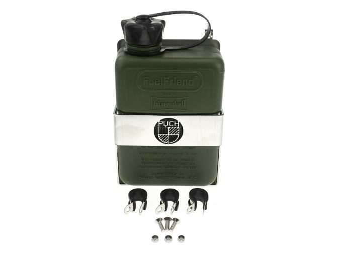 Gepäckträger Halter mit FuelFriend benzinkanister Puch Maxi N / K Rechts grün (1 Liter) product