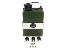 Bagagedrager achterdrager Puch Maxi N / K houder met FuelFriend jerrycan groen rechts