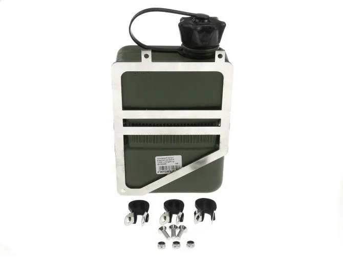 Bagagedrager houder met FuelFriend jerrycan Puch Maxi N / K rechts groen (1 liter) product