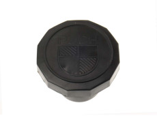 Tankdop 30mm Puch Maxi als origineel met logo zwart A-kwaliteit