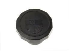 Tankdop 30mm Puch Maxi als origineel met logo zwart A-kwaliteit