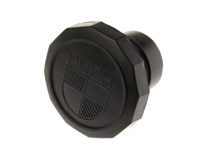 Fuel cap 30mm Puch Maxi as original with logo black A-quality product