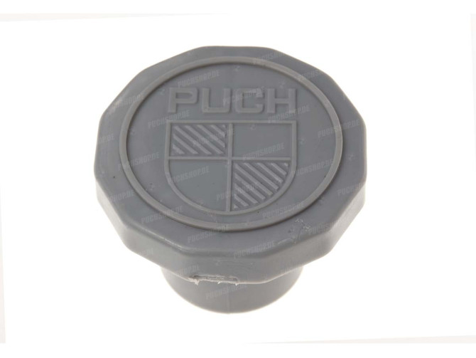 Tankdop 30mm Puch Maxi als origineel met logo grijs A-kwaliteit main