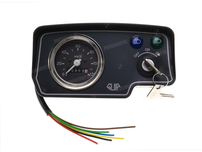 Speedometer cockpit 80’s oldskool GUIA 120 km/h Universal