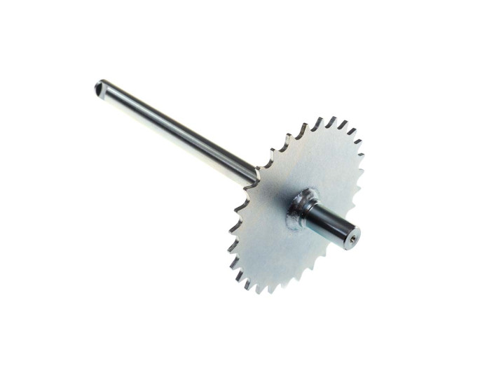 Pedal crank shaft Puch Z-one / Manet Korado 260mm 28 teeth 