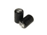 Ventieldoppen set Puch logo zwart / wit in zwart aluminium  thumb extra