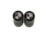 Valve caps set black aluminium with Puch Logo black / white thumb extra