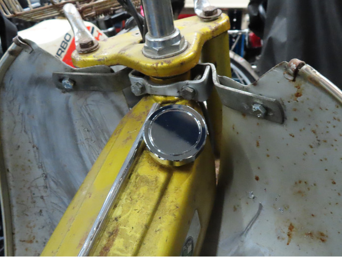 Puch Maxi fuel cap Aluminium polished