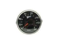 Speedometer kilometer 80mm chrome 140 km/h Puch Monza with large counter clock