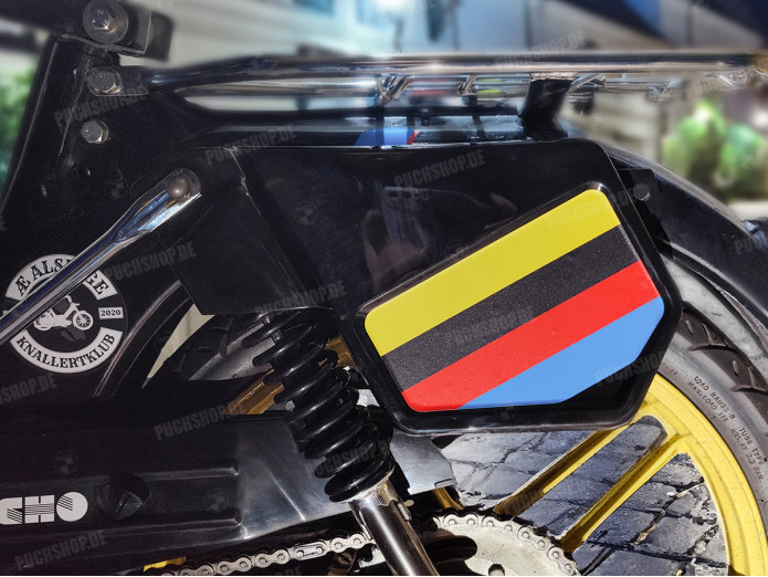 Side cover set Puch Rider Macho 2-speed / Maxi / Gilera Citta / universal black