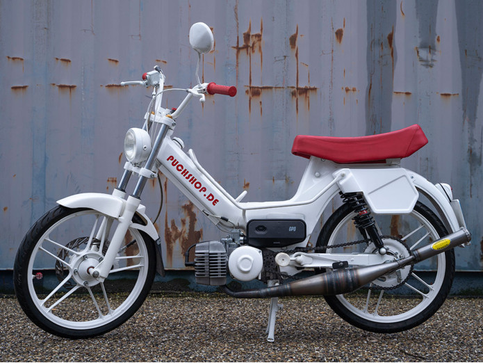 Seitenverkleidung Satz Puch Rider Macho 2-Gang / Maxi / Gilera Citta Universal weiß 