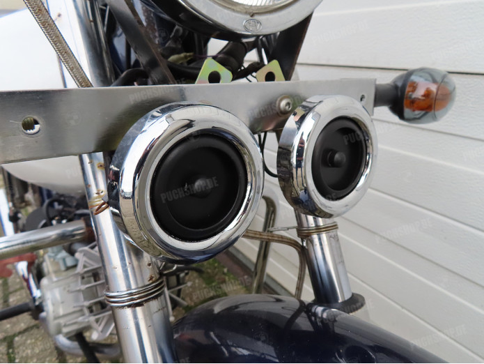 Claxon chroom rand schroefversie 76mm 