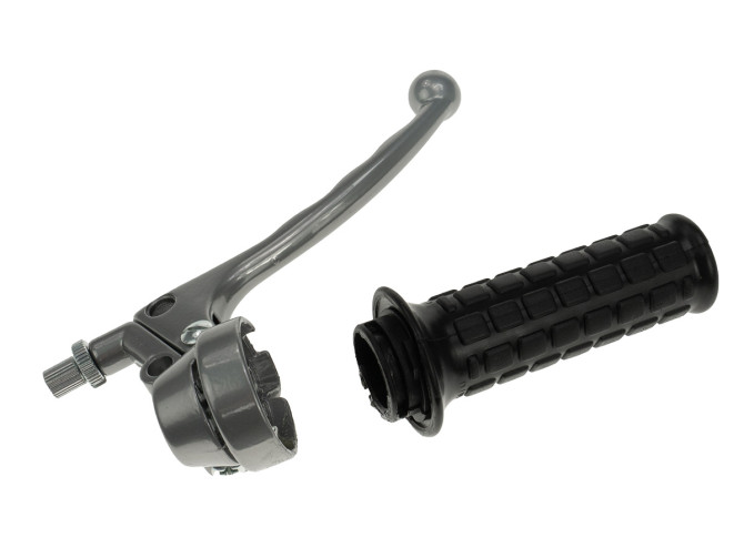 Greepset rechts gashendel model Lusito 517 zilver (remlicht) product