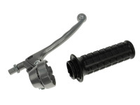 Griffsatz Rechts Gasgriff Modell Lusito 517 Silber (Bremslicht)