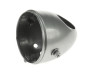 Headlight egg-model 102mm housing brilliant silver as original (side mounting) thumb extra