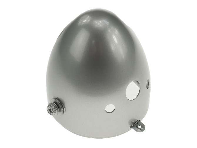 Scheinwerfer Eierlampe 102mm Gehause Brillant-Silber wie Original (seitliche Befestigung) product