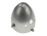 Headlight egg-model 102mm housing brilliant silver as original (side mounting) thumb extra