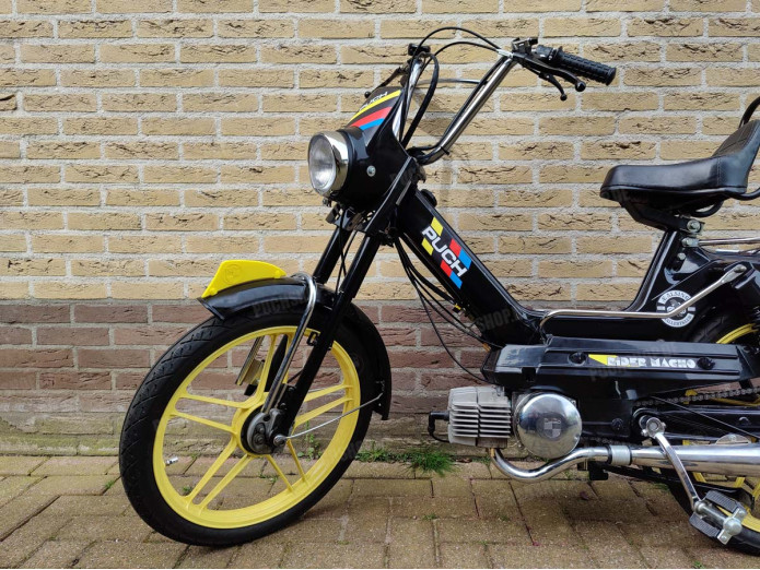 Front fender plate with Puch Logo model "sport" yellow 